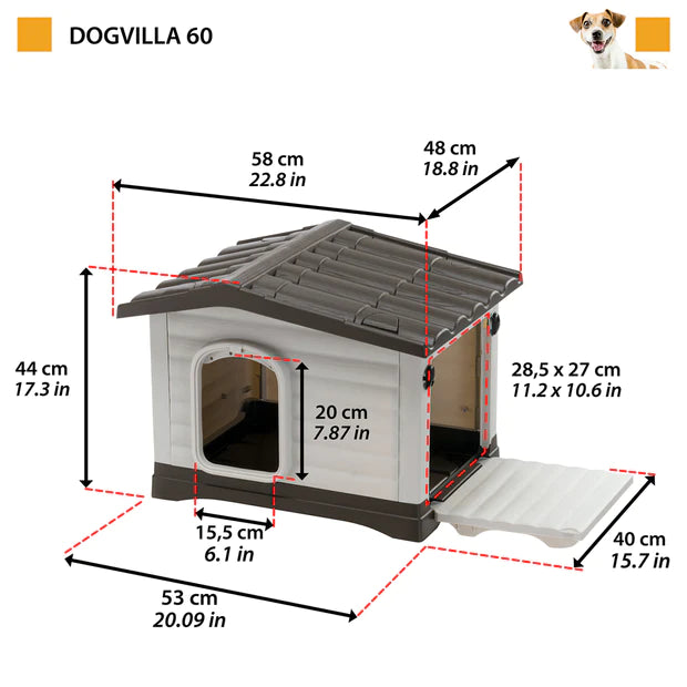 Ferplast Dogvilla 60 - Cuccia per Cani in Resina Termoplastica Ferplast Dogvilla 60 - Cuccia per Cani in Resina Termoplastica